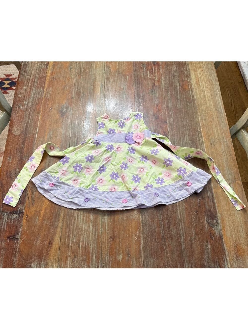 Blueberi Boulevard Infant Girls 12M Floral Gingham Dress